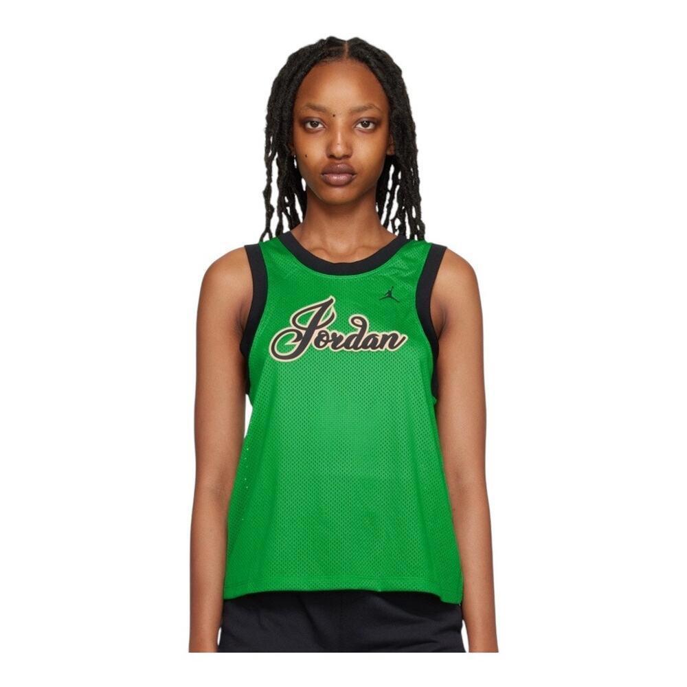 Jordan‎ Women's Semi-Sheer Tank Green Size Large Basketball Tee